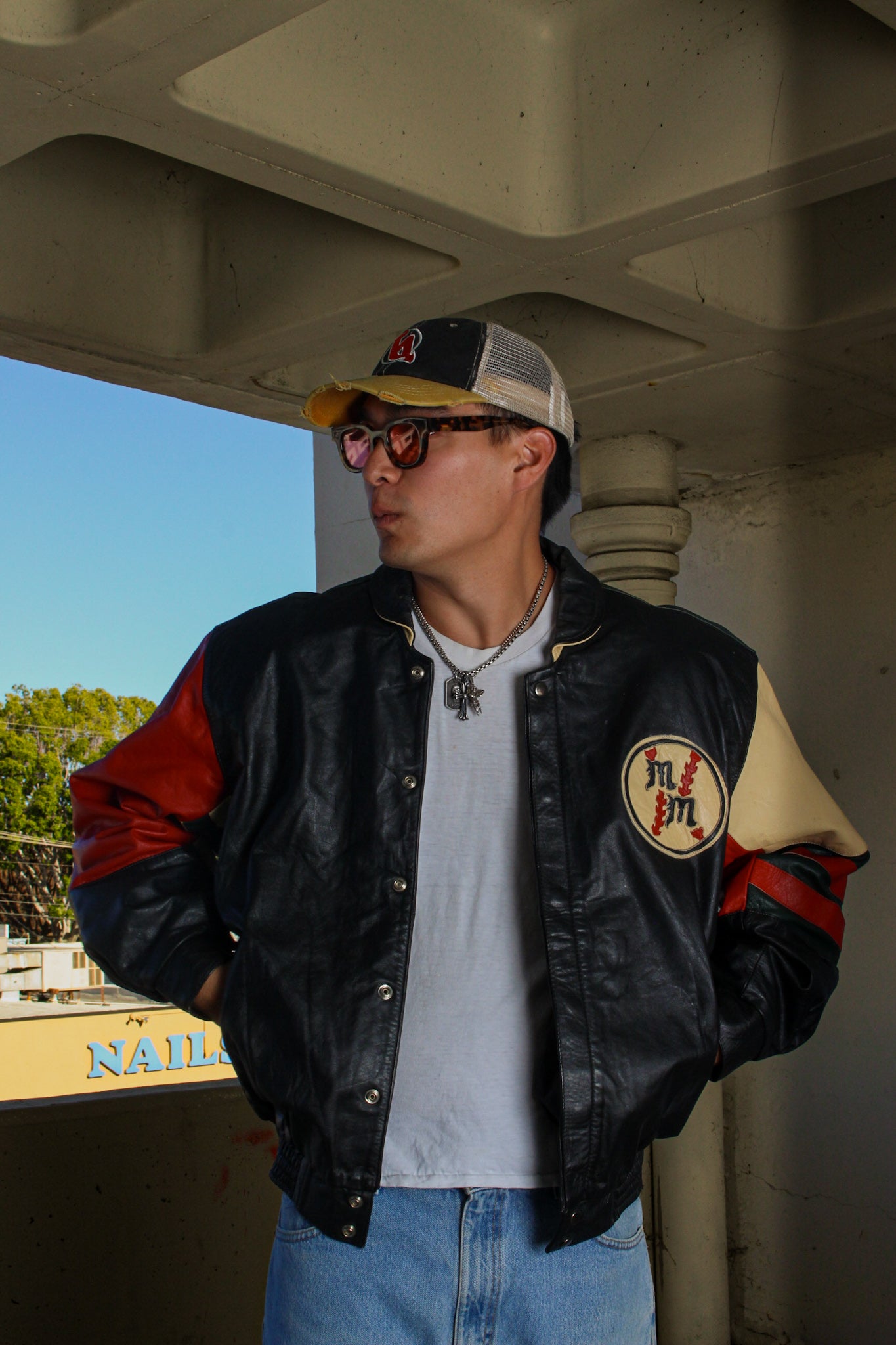 90’s Mickey Mouse World Champs Leather Jacket