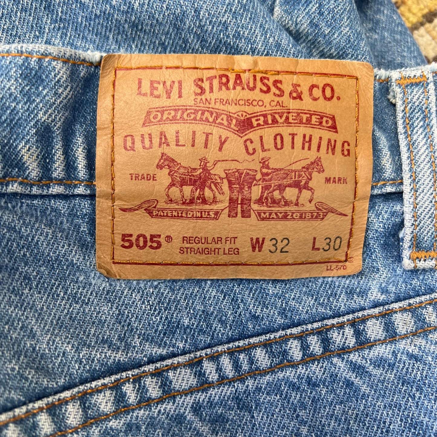 Levi’s leather tag size
