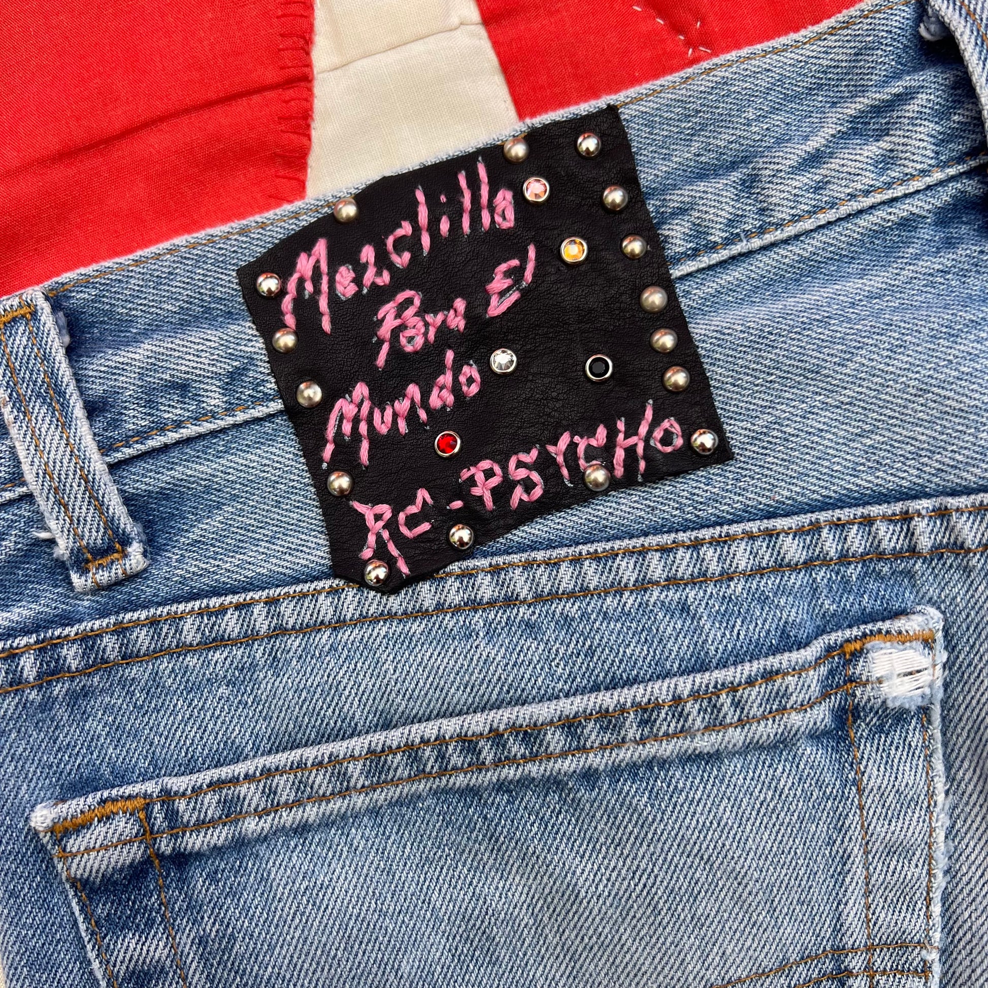 Custom leather back tag