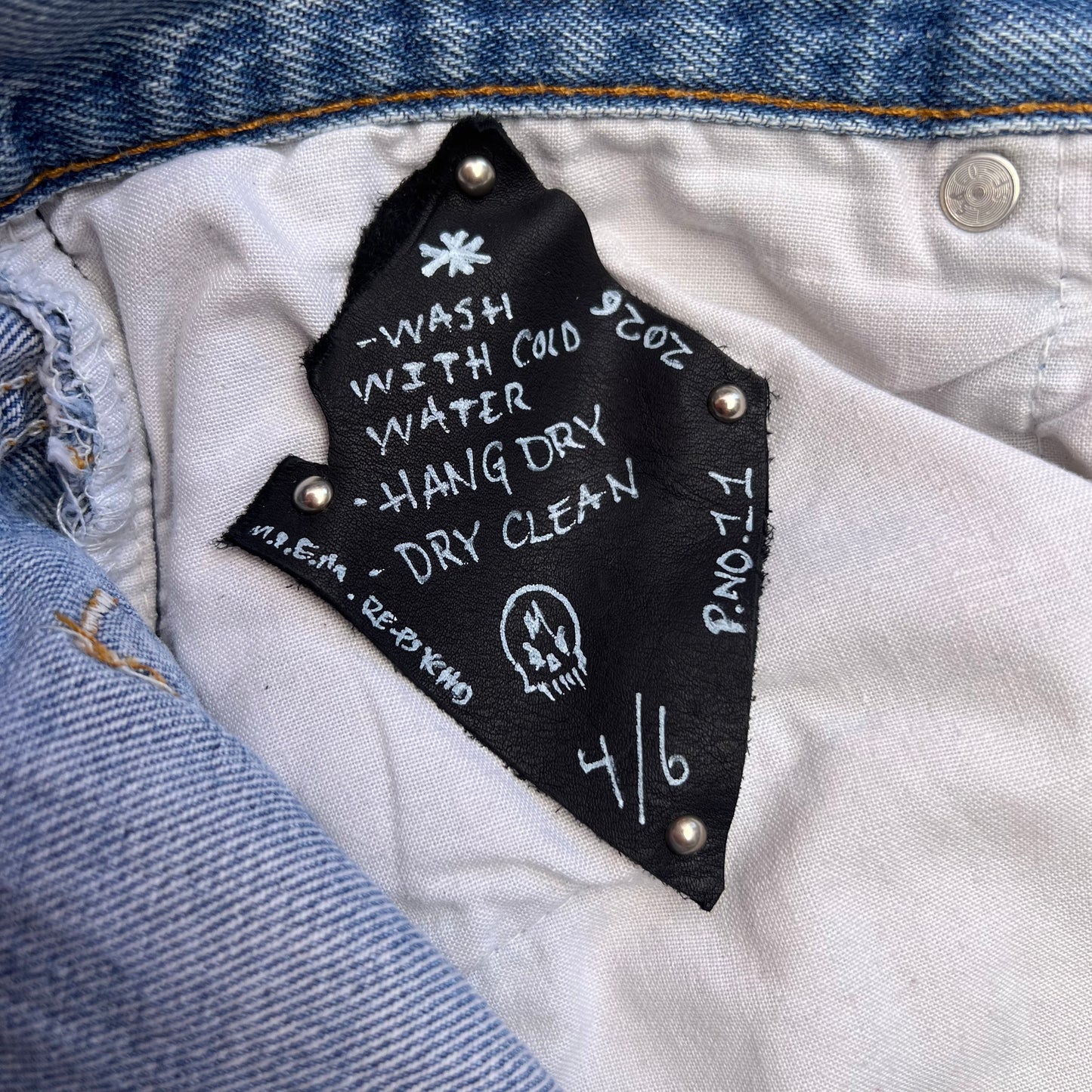 Custom leather care tag