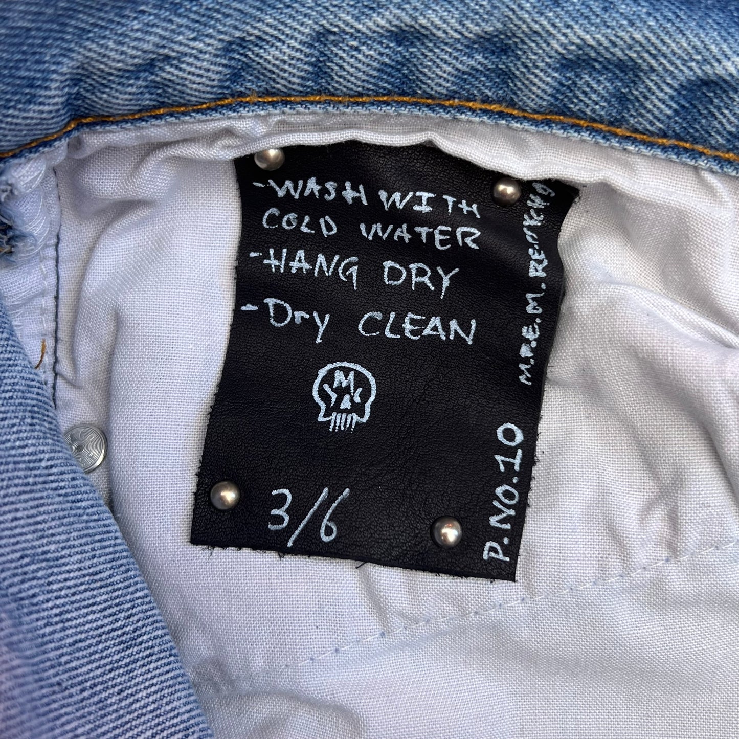 Custom leather care tag